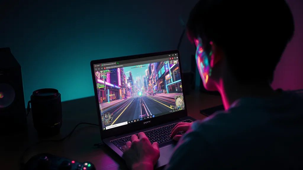 Gamer bermain Neverness to Everness lewat browser menggunakan layanan cloud gaming